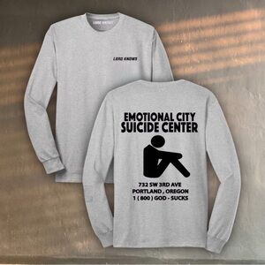 LORD KNOWS emotional city suicide hotline OG long sleeve tee lxrd knxds Portland